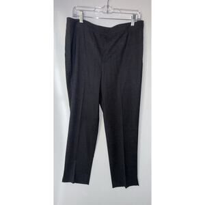 Lafayette 148 Bleecker Charcoal Grey 12 Virgin Wool Business Casual Dress Pants